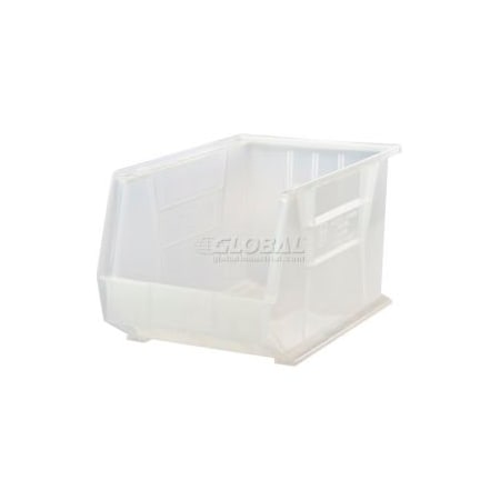 Quantum Storage Systems Hang & Stack Storage Bin, Plastic, Clear, 4 PK QUS260CL